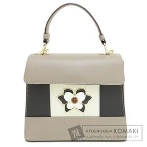 Furla Muguet Butterfly Motif Leather Handbag
